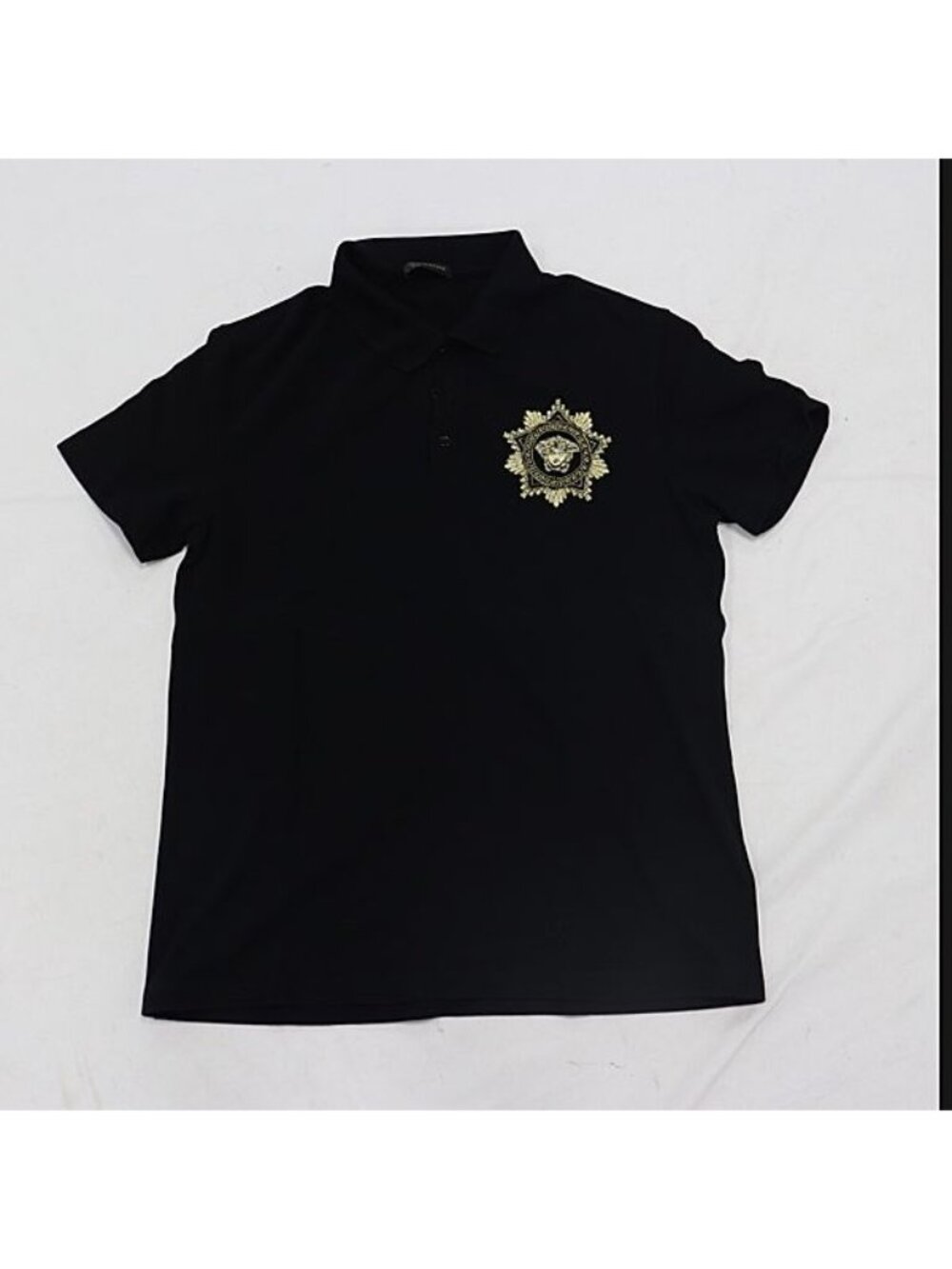 Versace Polo Shirt Cotton XL Black Apa Ako Abc
